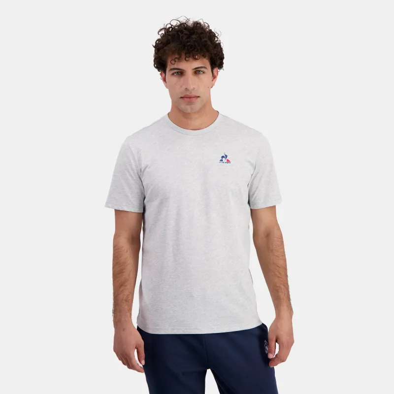 2423687-ESS Tee SS N°2 M gris chiné clair | T-shirt Homme sold by Le Coq Sportif