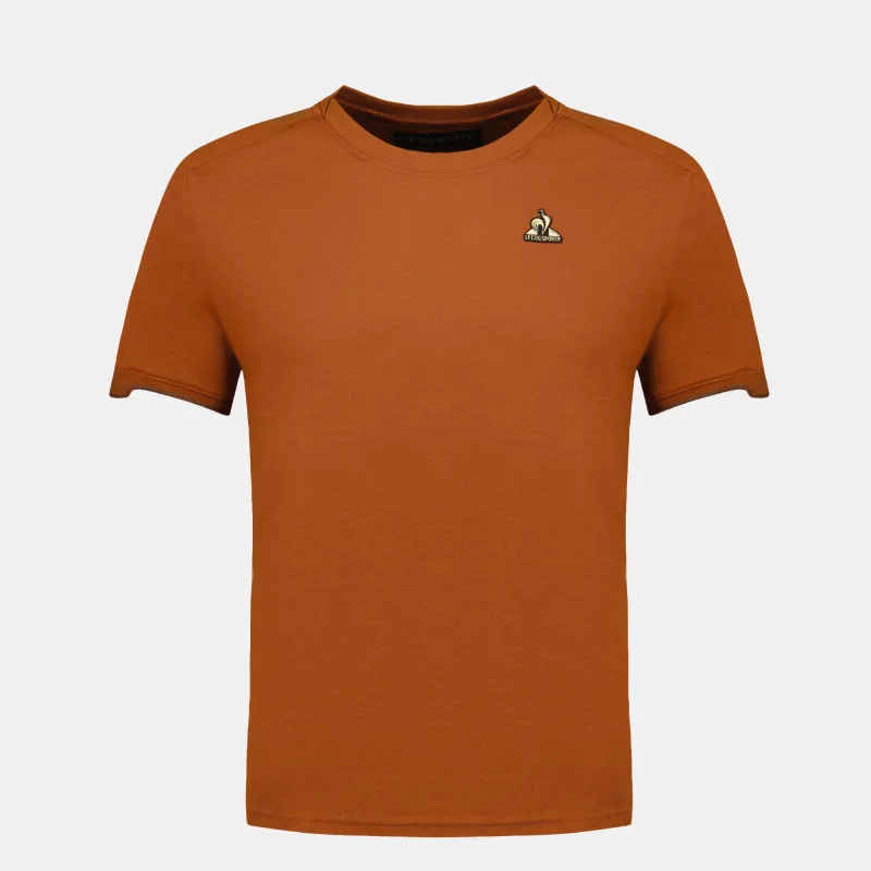 2510096-COQ D'OR Tee SS N°2 M caramel cafe | T-shirt Homme sold by Le Coq Sportif