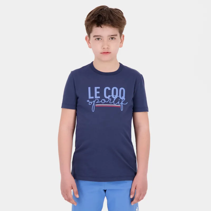 2520290-TRI Tee SS N°2 Enfant dress blues | T-shirt Enfant sold by Le Coq Sportif
