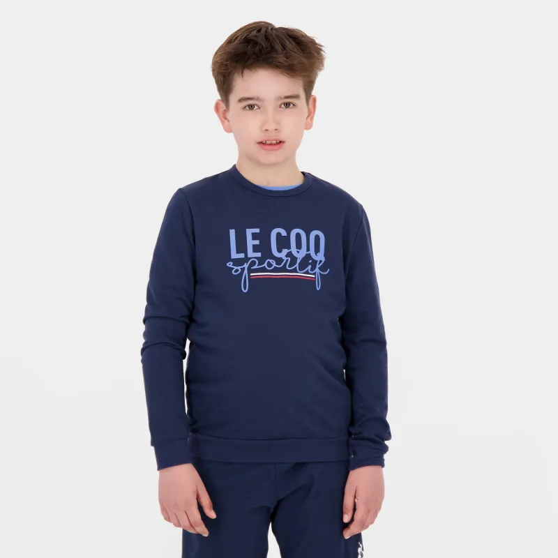 2520293-TRI Crew Sweat N°1 Enfant dress blues | Sweat à col rond Enfant sold by Le Coq Sportif