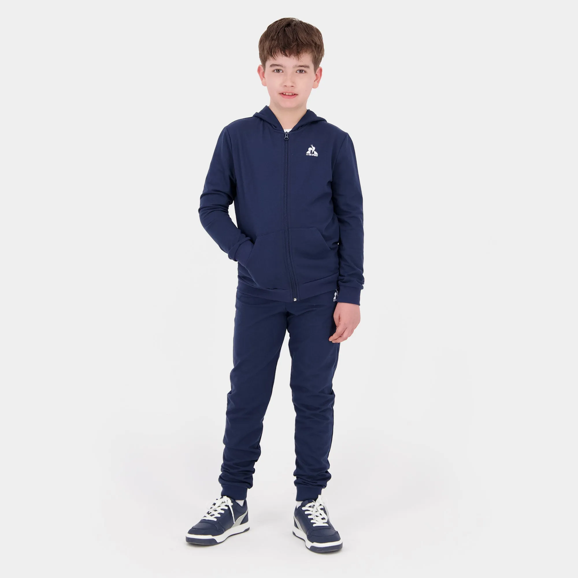 2520445-ESS FZ Hoody N°1 Enfant blue light | Sweat zippé à capuche Enfant sold by Le Coq Sportif product image thumbnail 3