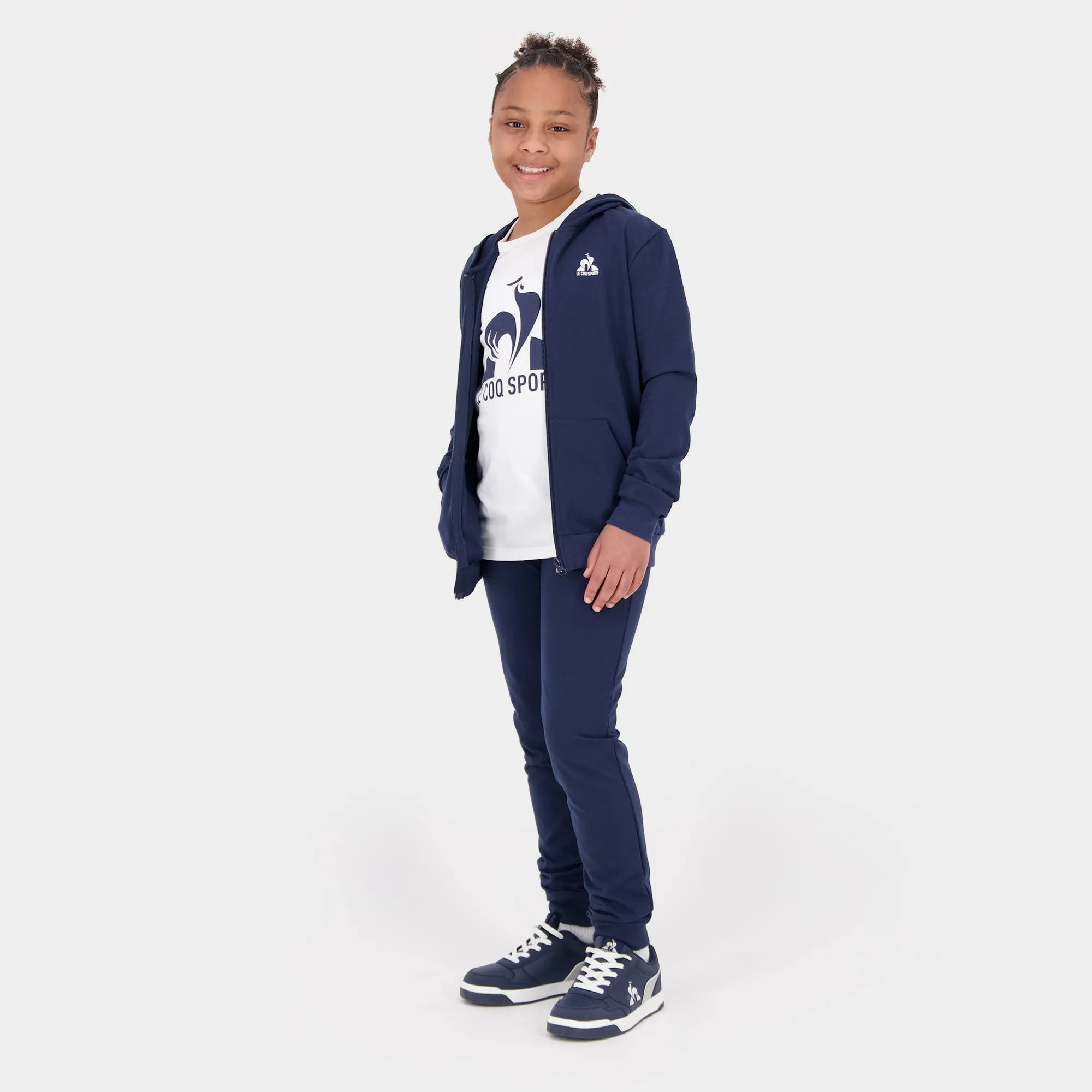 2520445-ESS FZ Hoody N°1 Enfant blue light | Sweat zippé à capuche Enfant sold by Le Coq Sportif product image thumbnail 5