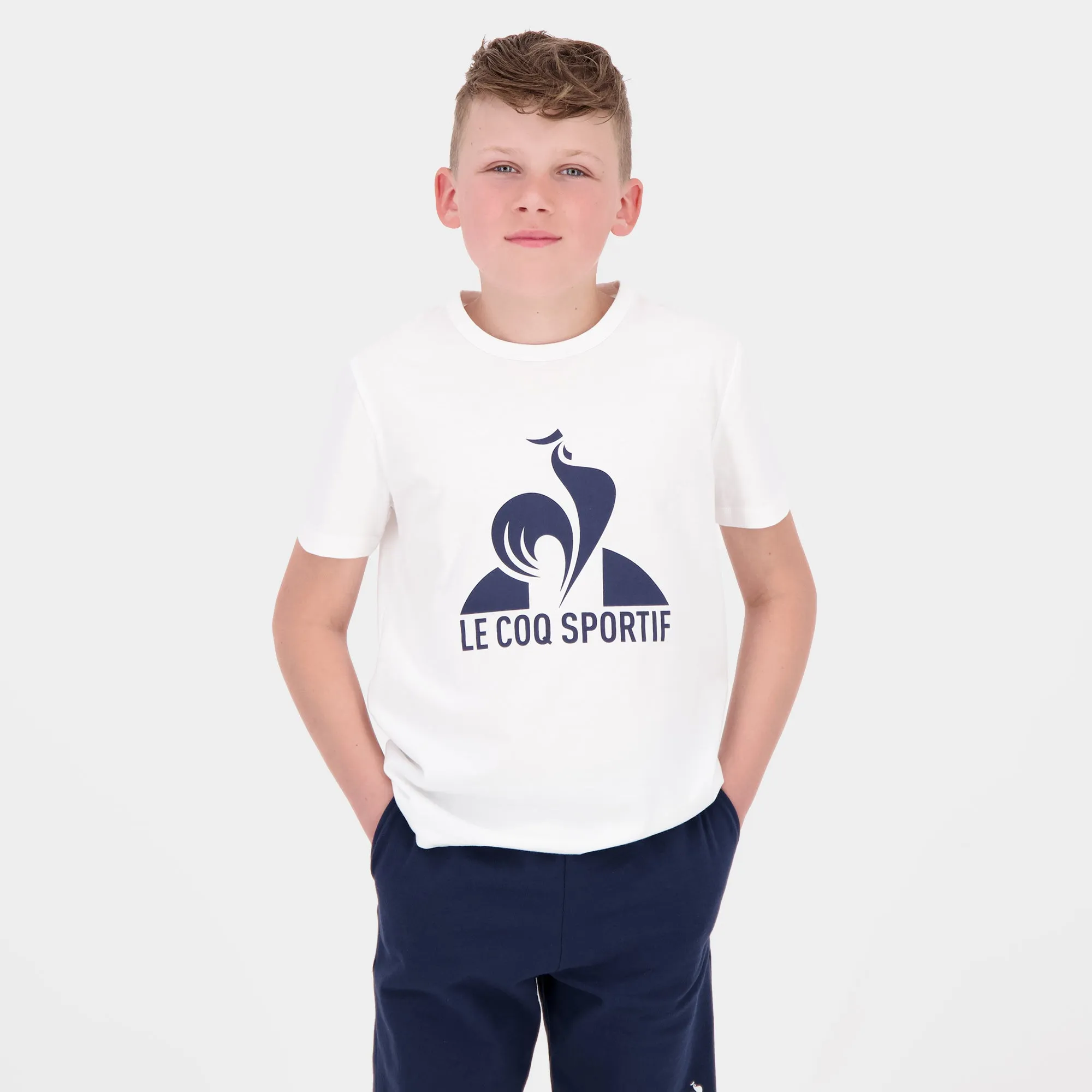2520440-ESS Tee SS N°1 Enfant white light | T-shirt Enfant sold by Le Coq Sportif