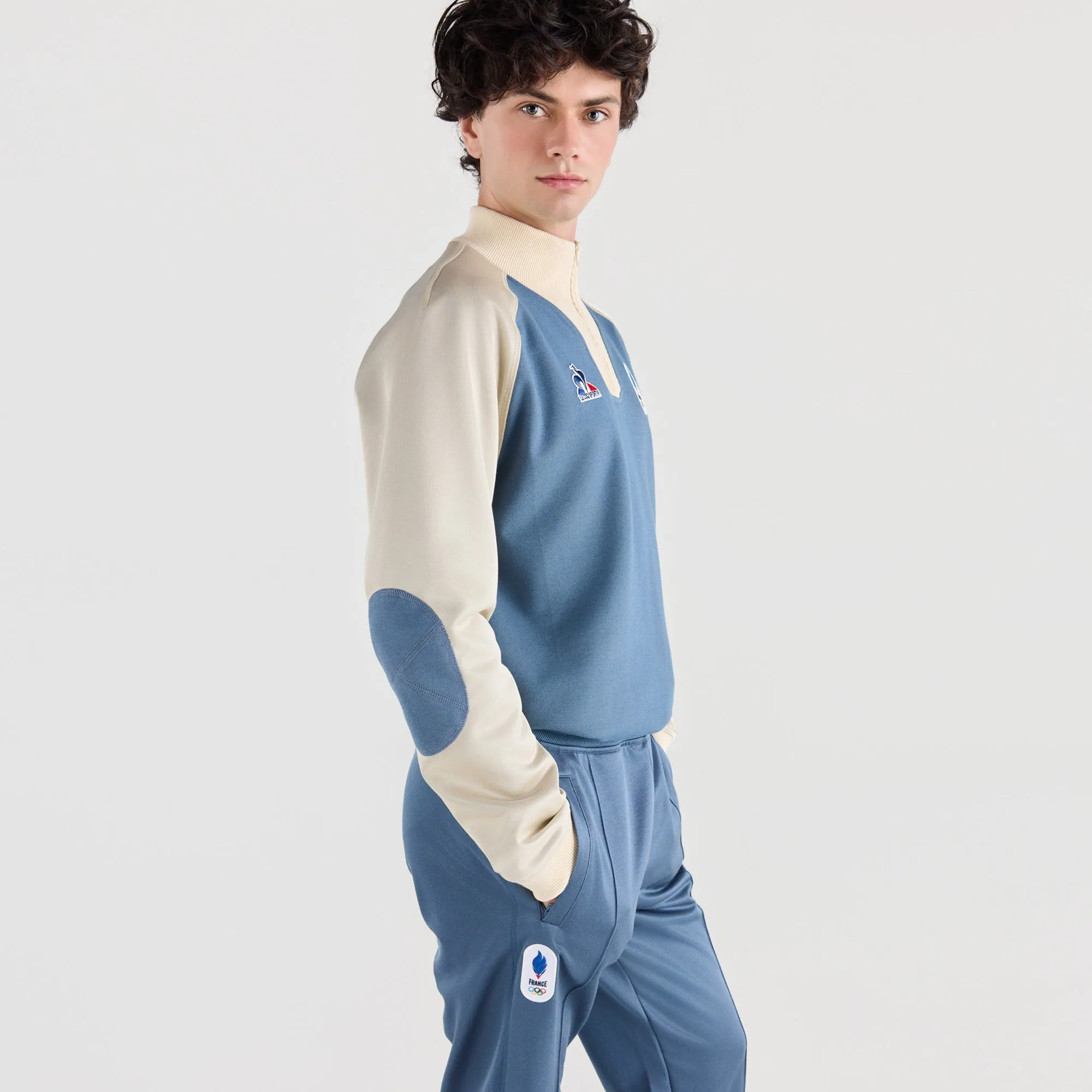 2610197-EFRO 26 Polo LS N°1 M bering sea/bleache | Polo manches longues à col zippé Homme sold by Le Coq Sportif product image thumbnail 5