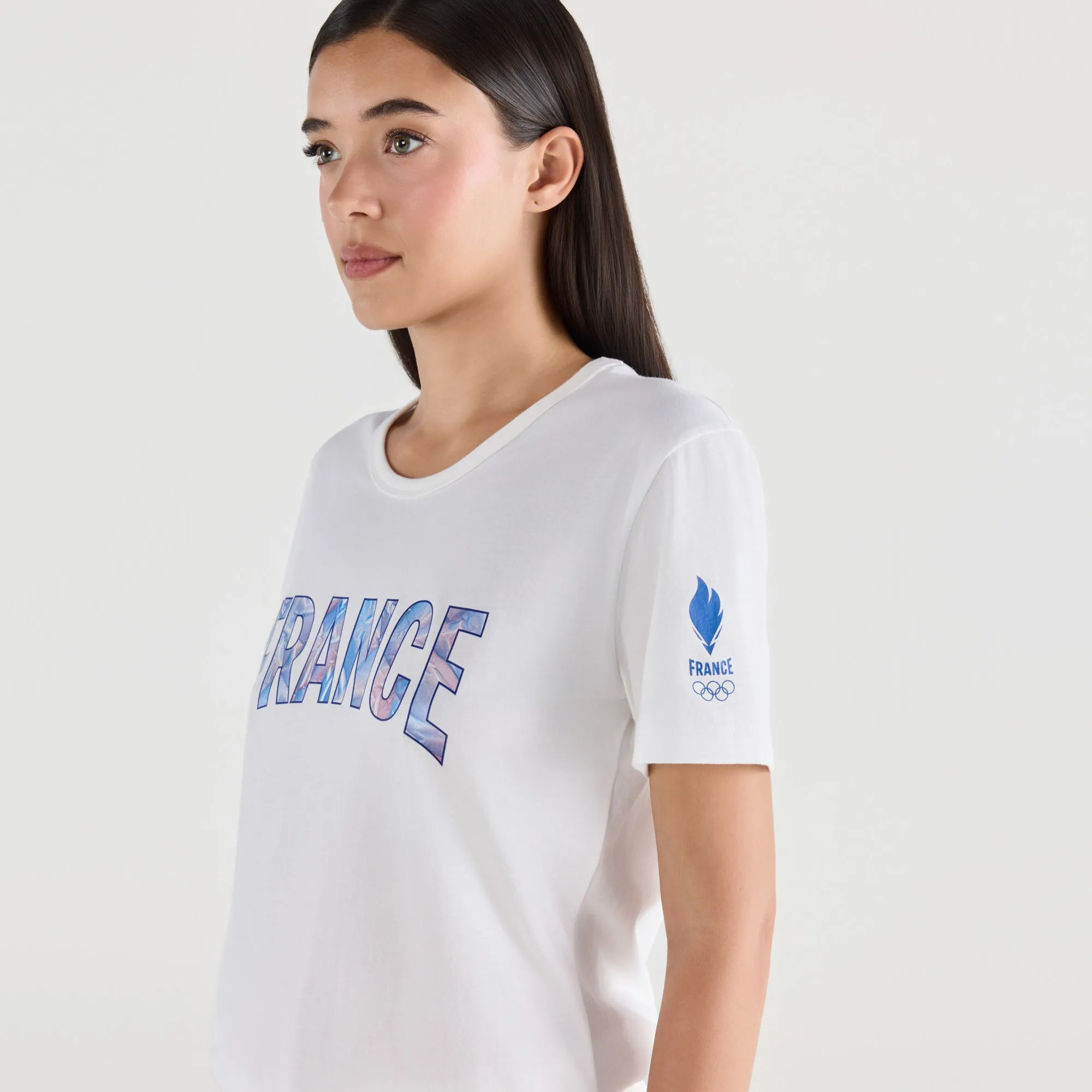 2610194-EFRO 26 Tee SS N°1 W marshmallow | T-shirt imprimé FRANCE Femme sold by Le Coq Sportif product image thumbnail 5