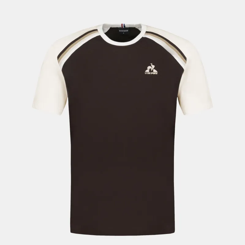 2610127-HERITAGE SP Tee SS N°1 M molé/marshmallo | T-shirt Homme sold by Le Coq Sportif