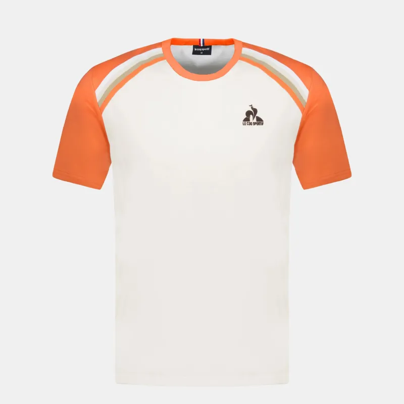 2610126-HERITAGE SP Tee SS N°1 M orange camuset/ | T-shirt Homme sold by Le Coq Sportif