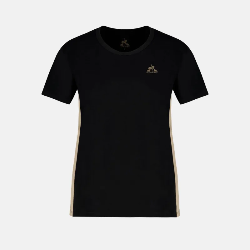 2610351-NOEL SP Tee SS N°1 W black/safari | T-shirt Femme sold by Le Coq Sportif