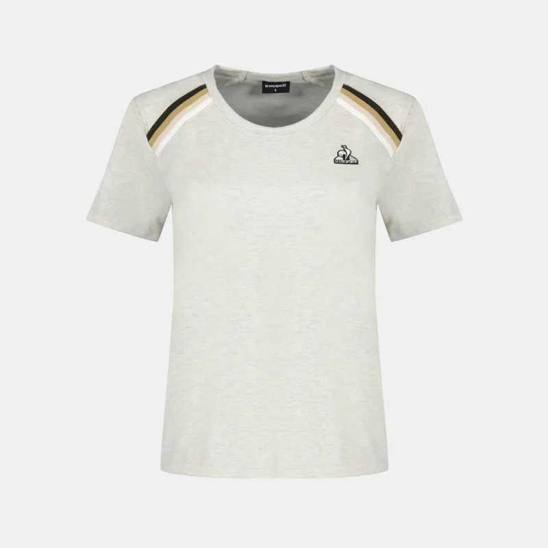 2610147-HERITAGE SP Tee SS N°1 W beige chiné cla | T-shirt Femme sold by Le Coq Sportif