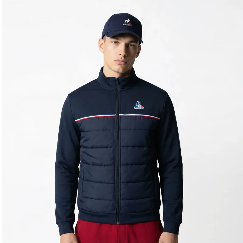 Veste bi-matière matelassée et jersey technique sold by Le Coq Sportif