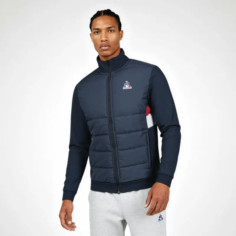 Veste Tricolore bi-matière matelassée déperlante made by Le Coq Sportif