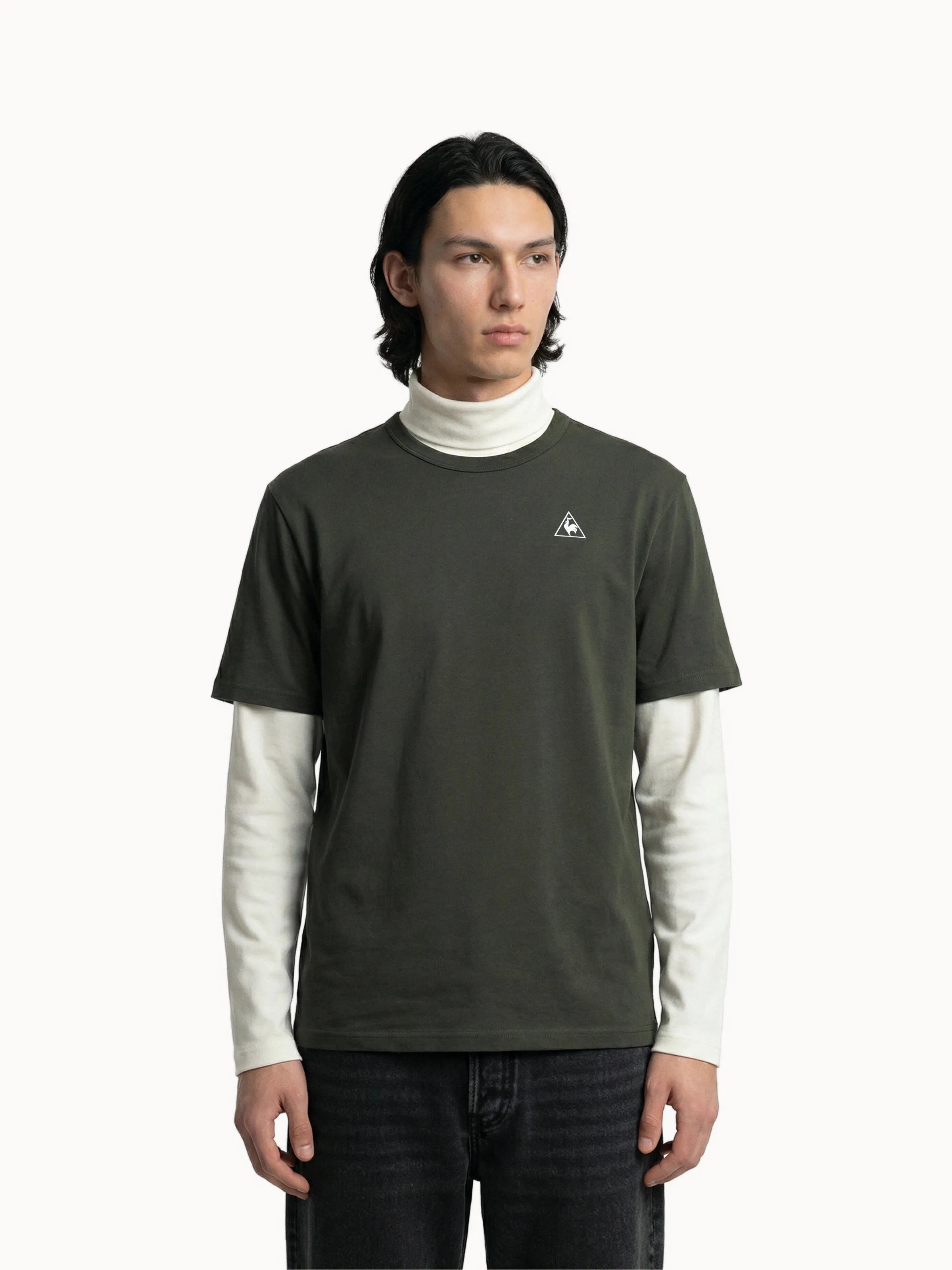 T-shirt relax en jersey de coton et logo triangle sold by Le Coq Sportif