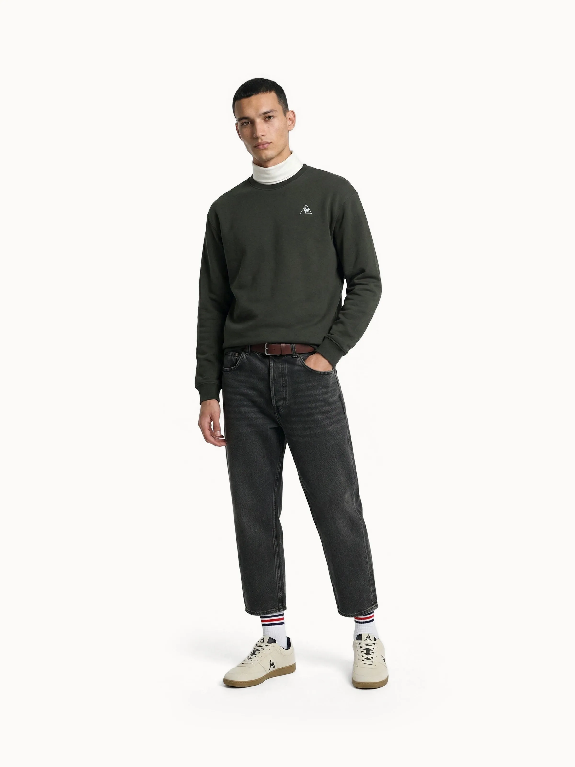 Sweat col rond relax double face et logo triangle sold by Le Coq Sportif product image thumbnail 2