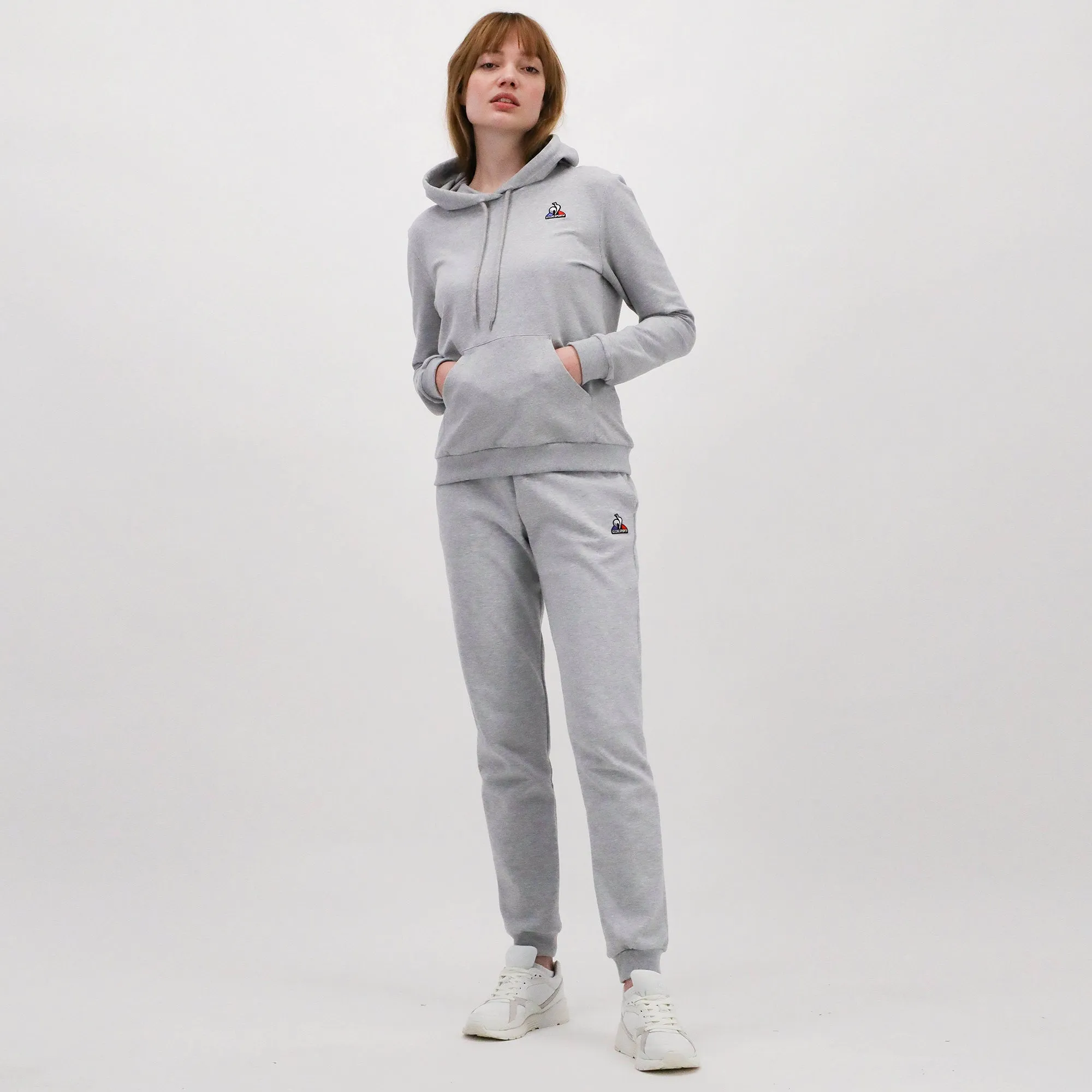 2210515-ESS Hoody N°1 W gris chiné clair | Sweat à capuche Femme sold by Le Coq Sportif product image thumbnail 4