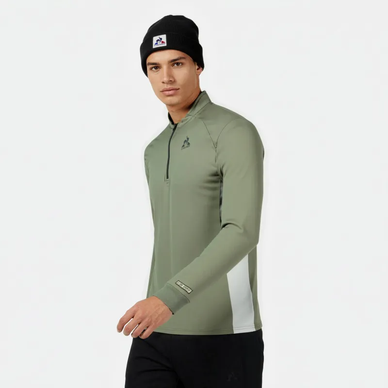 Sweatshirt demi-zippé d'entrainement stretch made by Le Coq Sportif