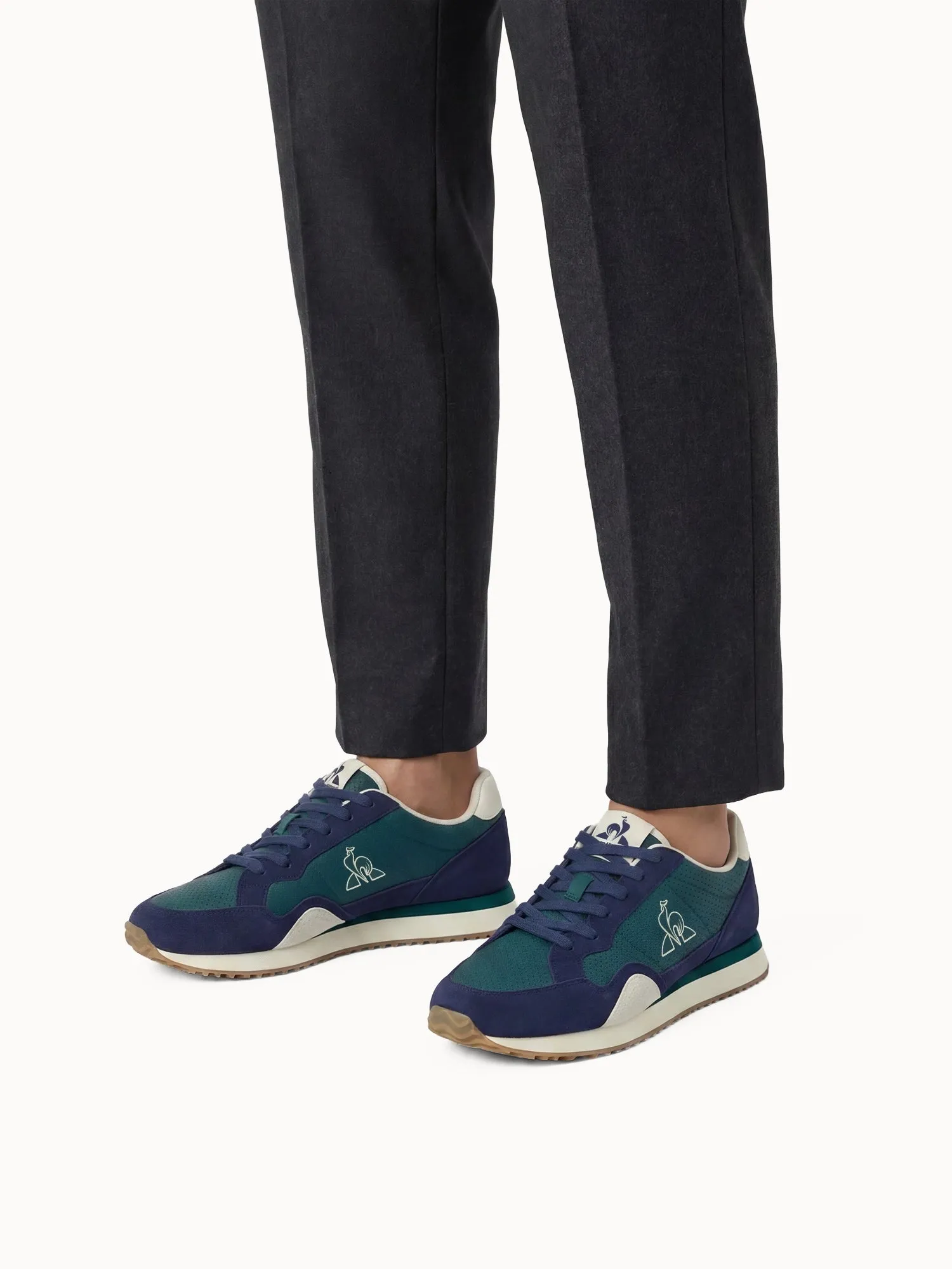 Sneakers rétro-running en cuir perforé et suede Jet Star sold by Le Coq Sportif product image thumbnail 2