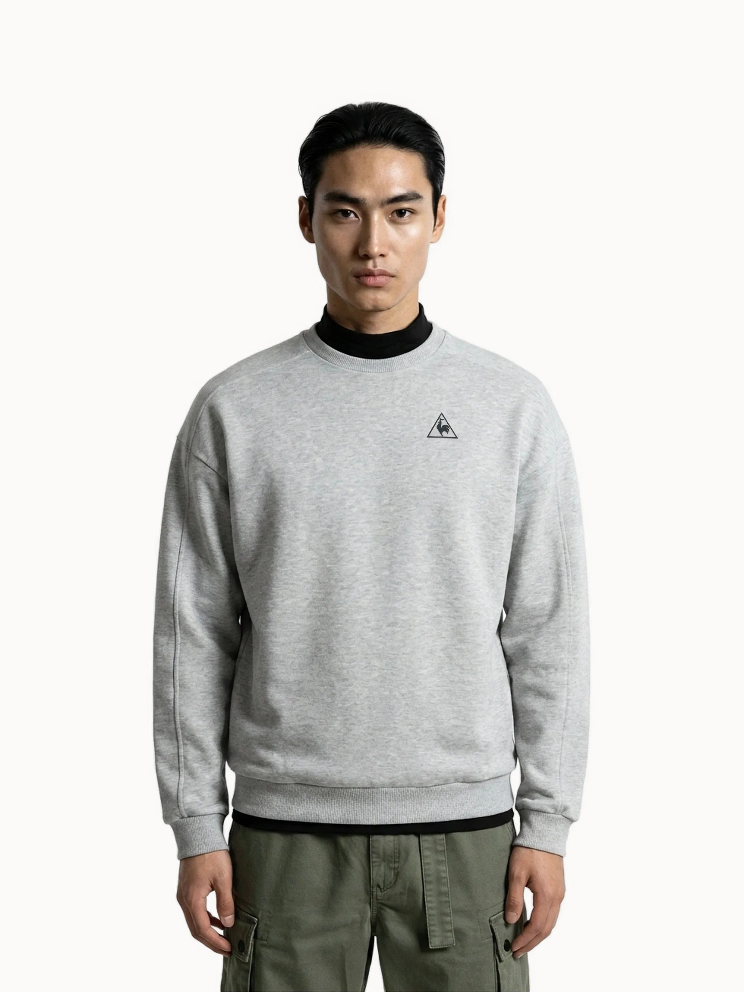Sweat col rond relax en molleton gratté sold by Le Coq Sportif