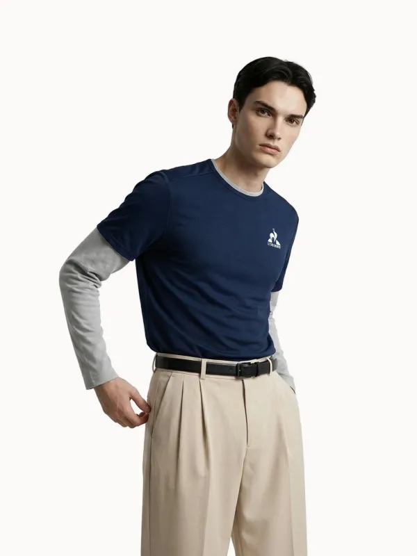 T-shirt Tennis léger en jersey effet piqué made by Le Coq Sportif
