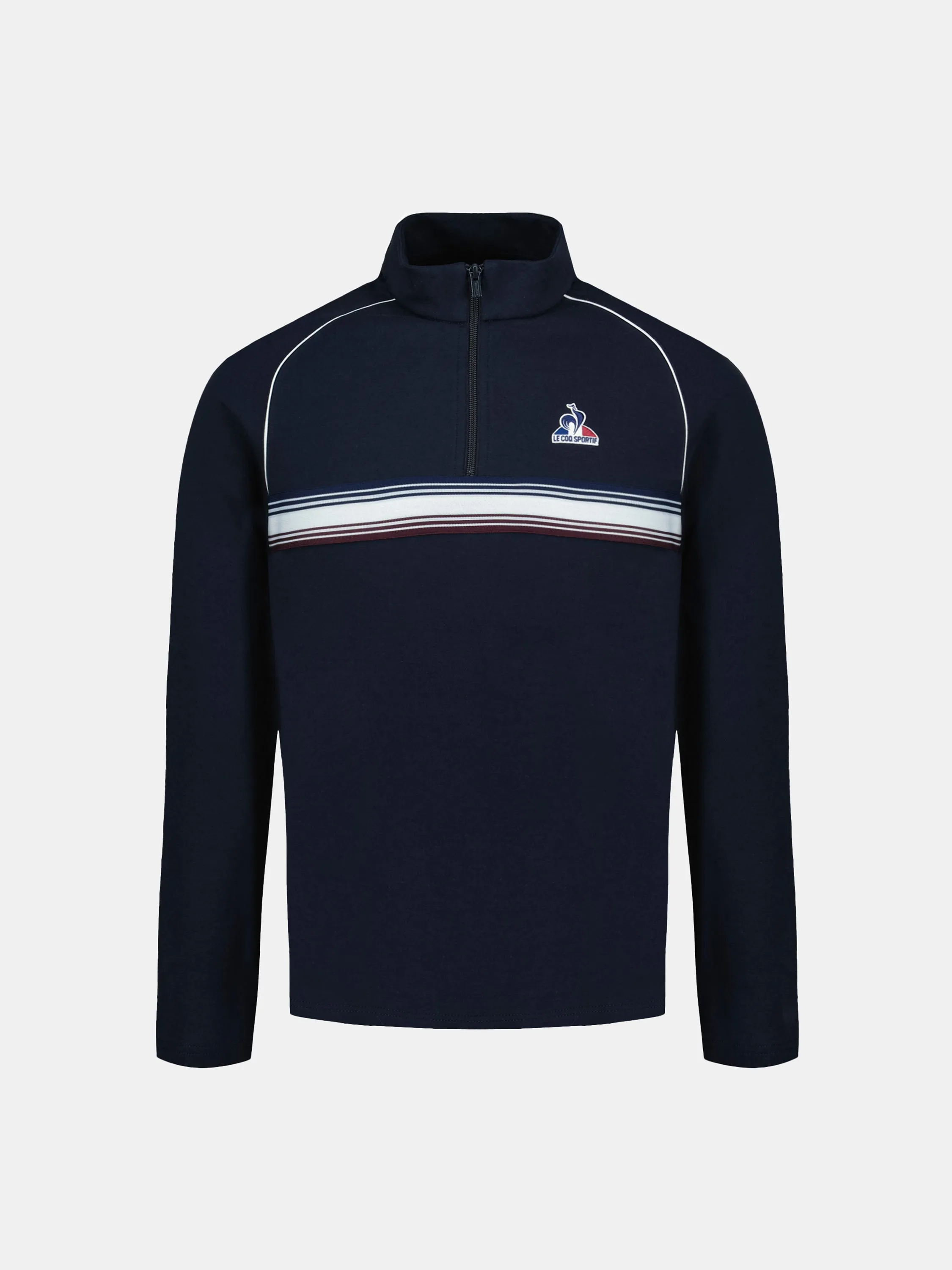 Sweat demi-zippé en double face avec bande rayée sold by Le Coq Sportif product image thumbnail 2