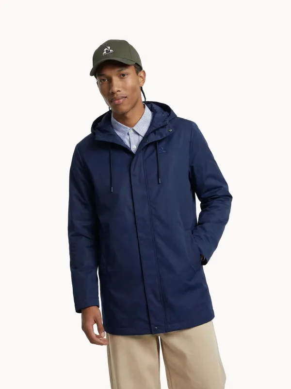 Veste zippée à capuche mi-longue déperlante made by Le Coq Sportif