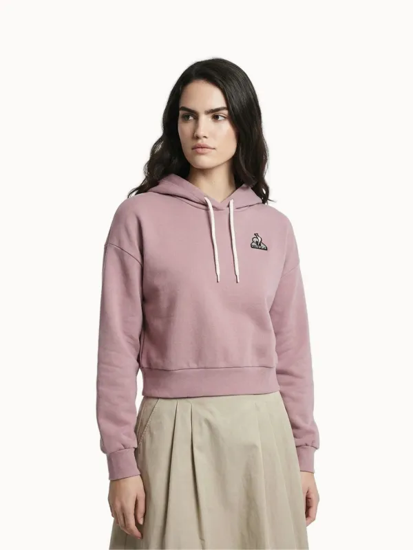 Sweat à capuche court en molleton made by Le Coq Sportif