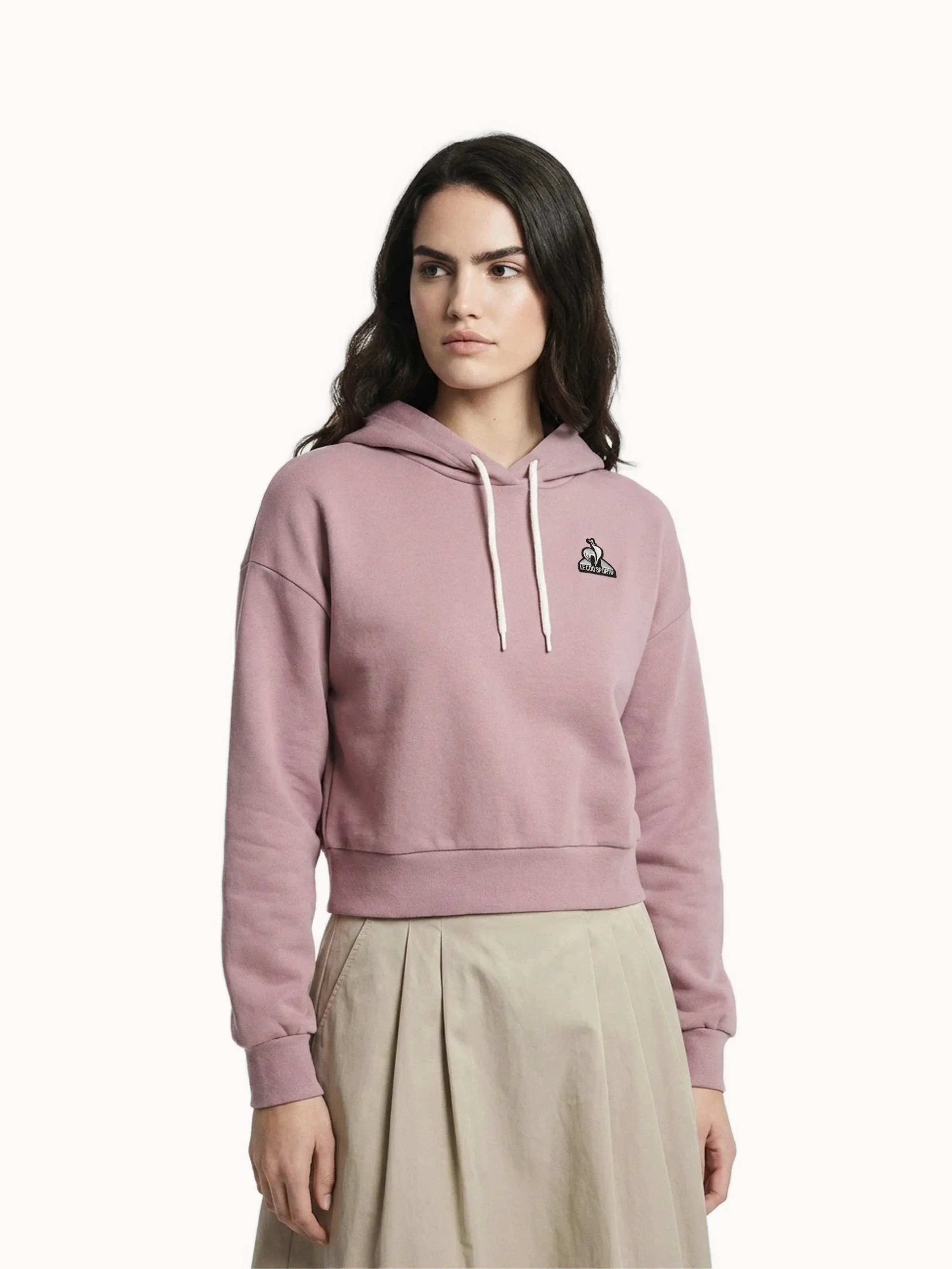 Sweat à capuche court en molleton sold by Le Coq Sportif