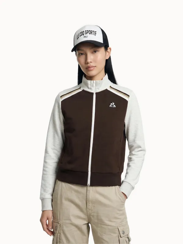 Veste zippée en double face avec bandes rayées épaules made by Le Coq Sportif
