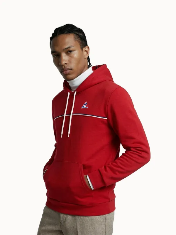 Sweat à capuche en double face avec détail tricolore made by Le Coq Sportif