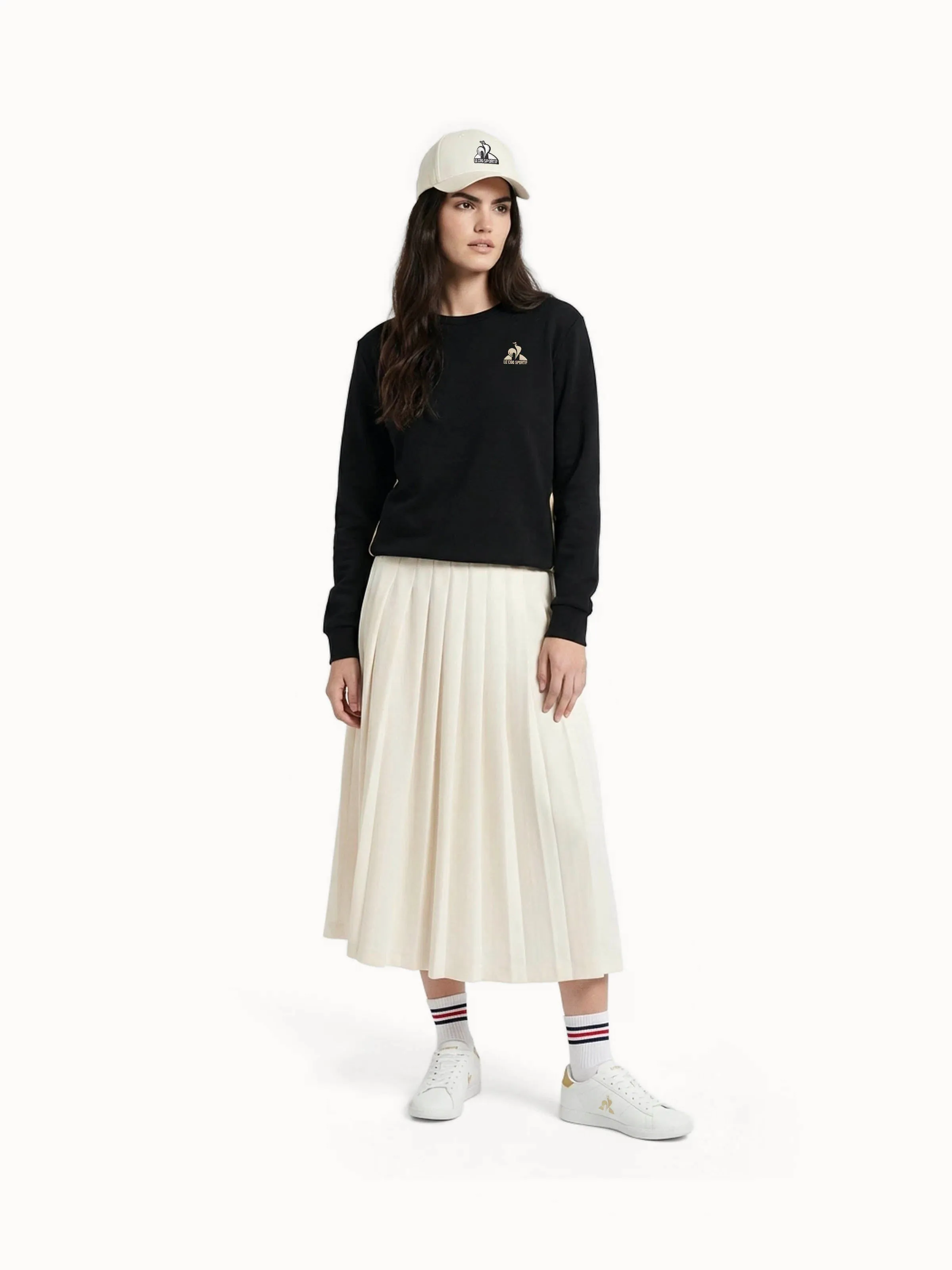 Sweat col rond en double face avec bandes côtés contrastées sold by Le Coq Sportif product image thumbnail 4