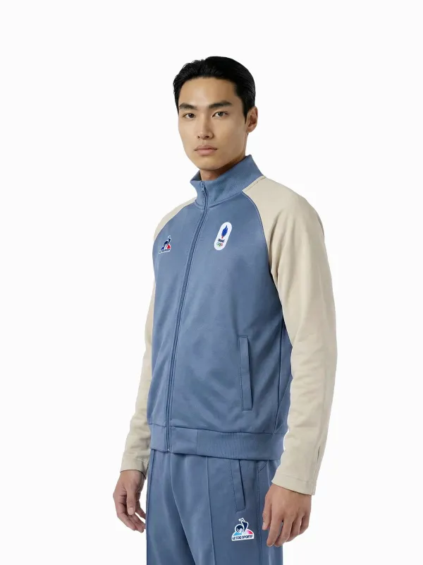 Veste zippée col montant Équipe de France Olympique 2026 made by Le Coq Sportif