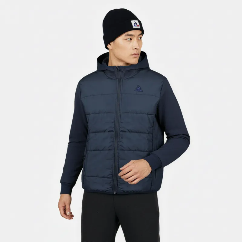 Veste zippée matelassée Essentiel bi-matière made by Le Coq Sportif