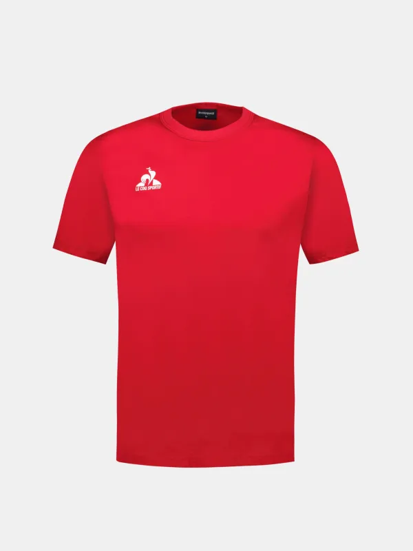 2421678-PRESENTATION Tee SS N°1 M pur rouge | T-shirt Homme made by Le Coq Sportif