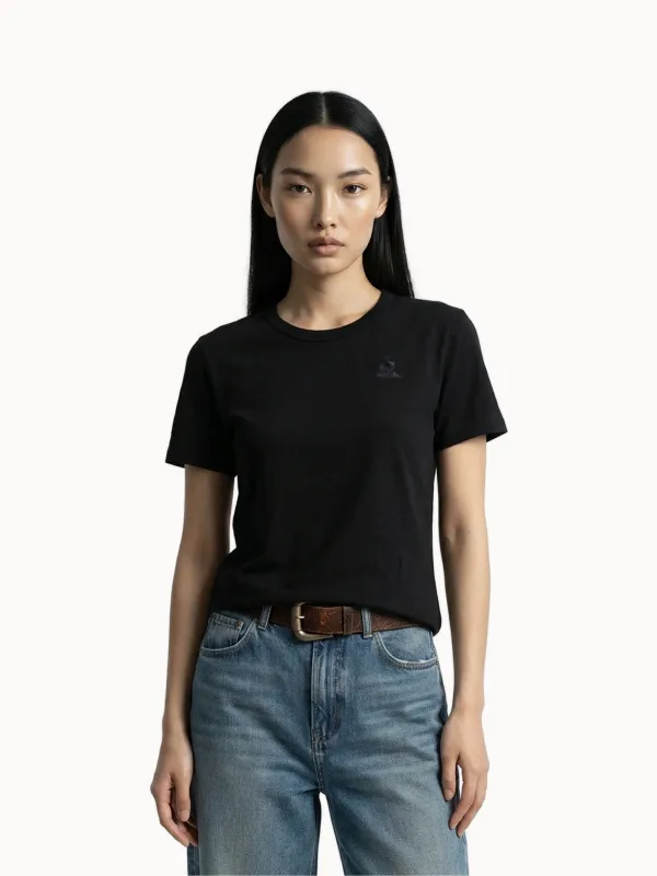 T-shirt Essentiel en jersey avec logo brodé ton sur ton made by Le Coq Sportif