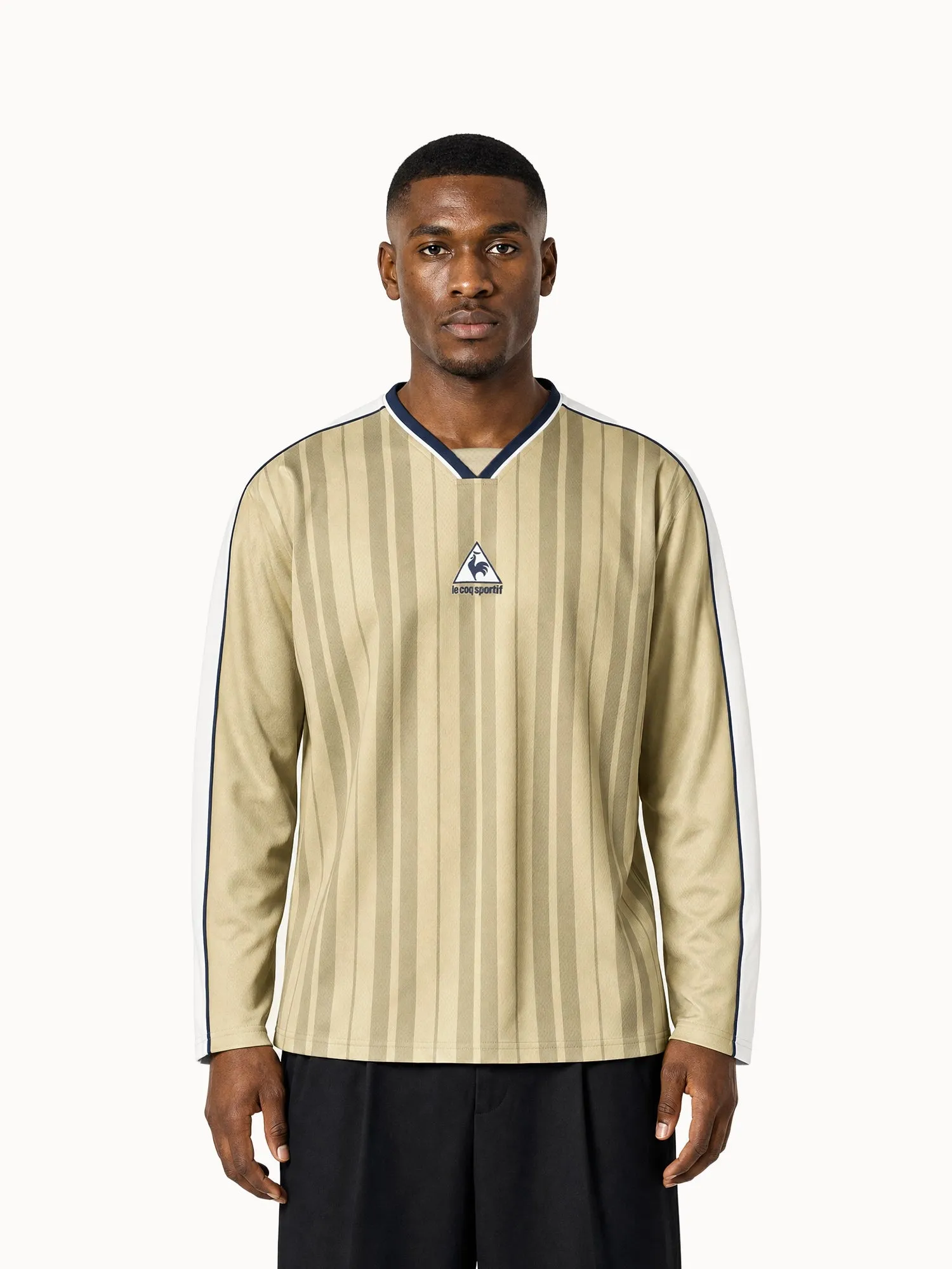 2610831-SMU Jersey LS N°2 M safari/marshmallow | Maillot manches longues Homme sold by Le Coq Sportif