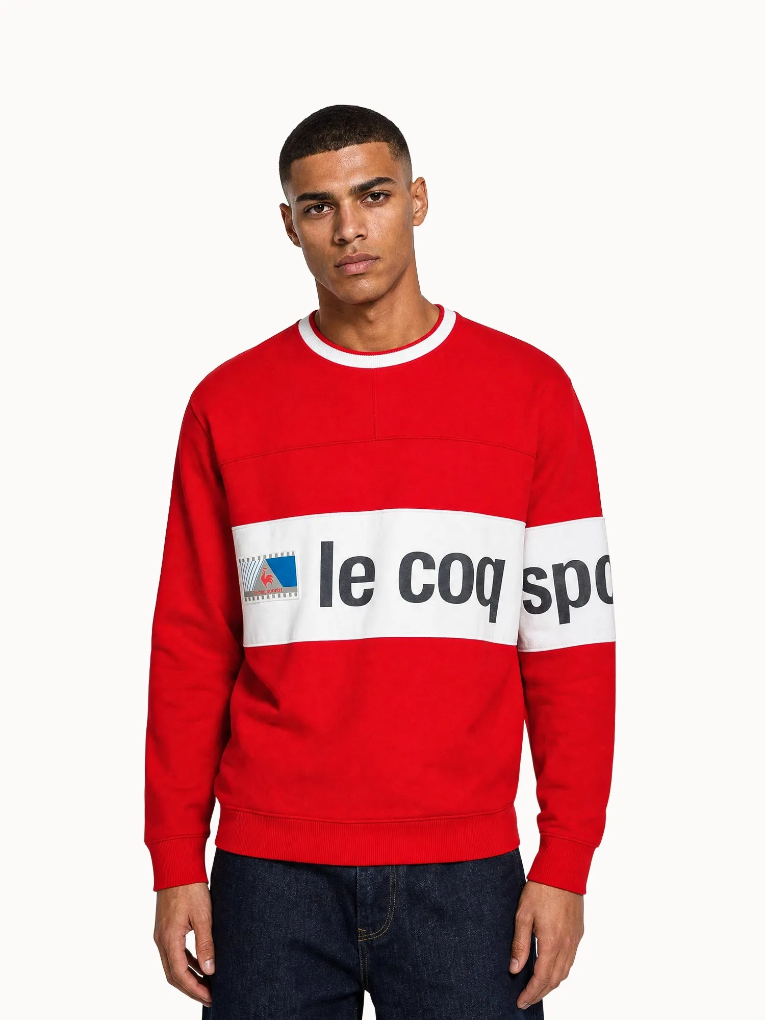 Sweat Archive col rond relax en double face sold by Le Coq Sportif