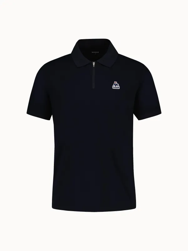 Polo demi-zippé en jersey de coton épais made by Le Coq Sportif