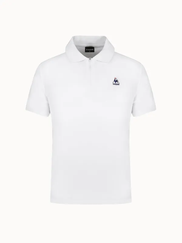 Polo demi-zippé en jersey de coton épais made by Le Coq Sportif