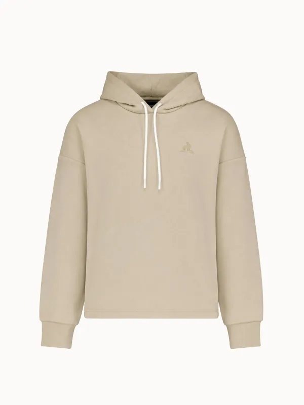 Sweat à capuche relax en molleton gratté made by Le Coq Sportif