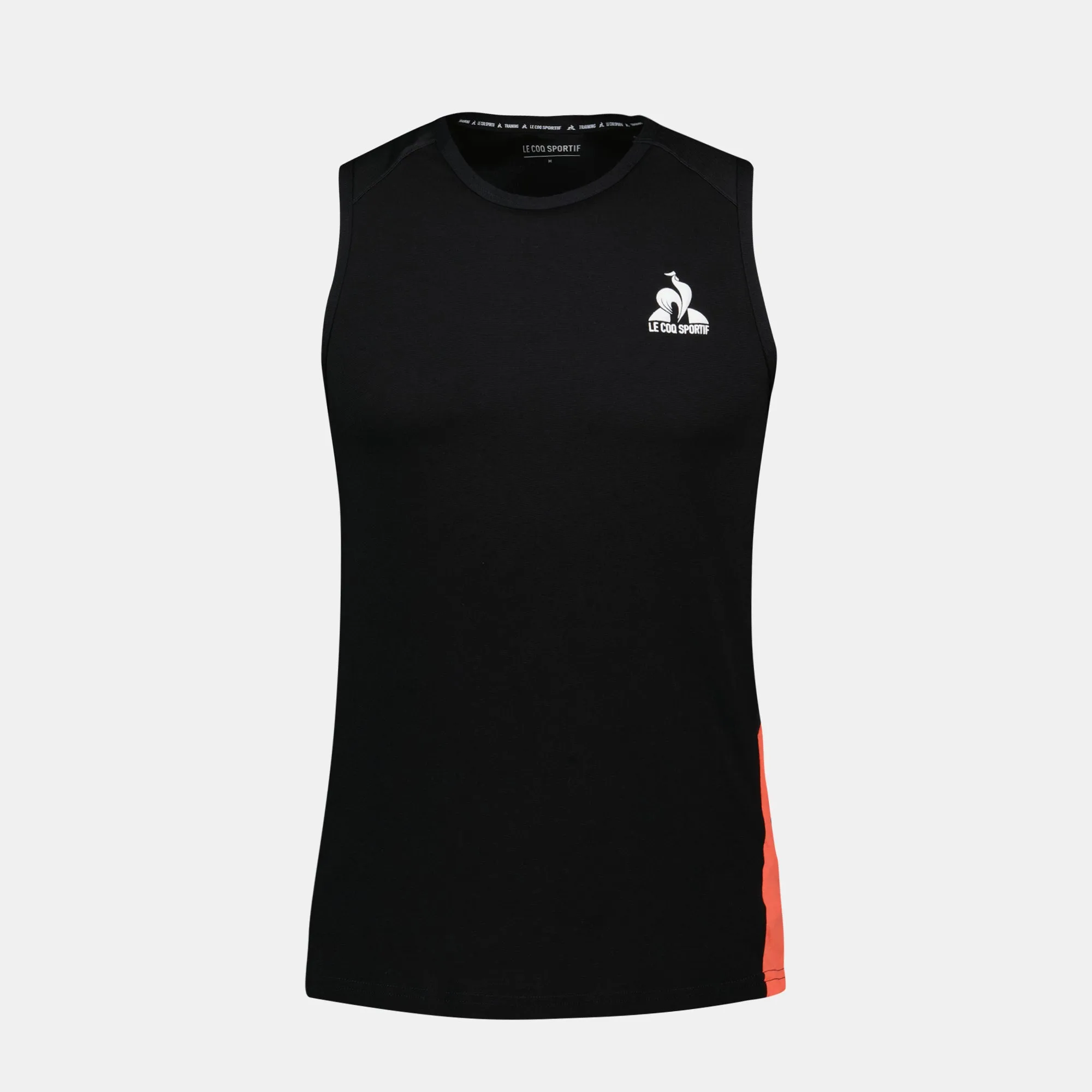 2410223-TRAINING SP Débardeur N°1 M black/orange | Débardeur Homme sold by Le Coq Sportif