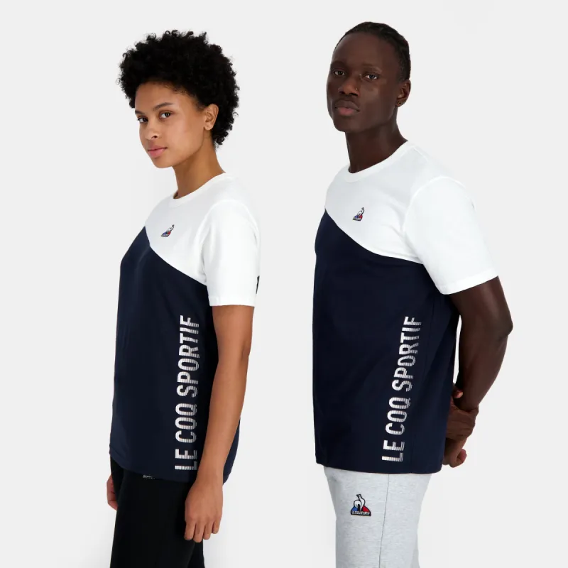 2410247-BAT Tee SS N°2 M n.o.w/sky captain | T-shirt Unisexe sold by Le Coq Sportif