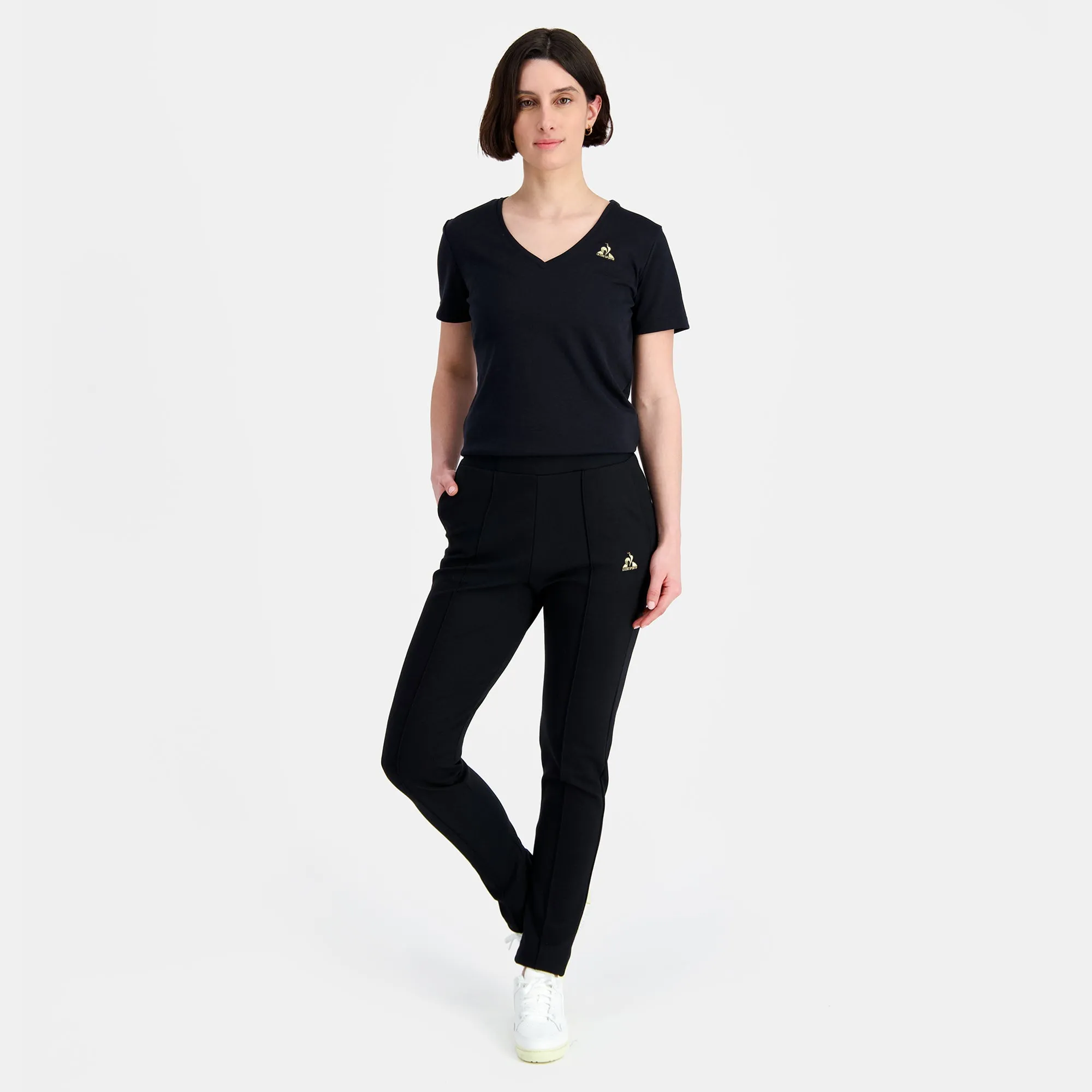 2310691-COQ D'OR Tee SS N°1 W black | T-shirt Femme en interlock lyocell/coton sold by Le Coq Sportif product image thumbnail 3