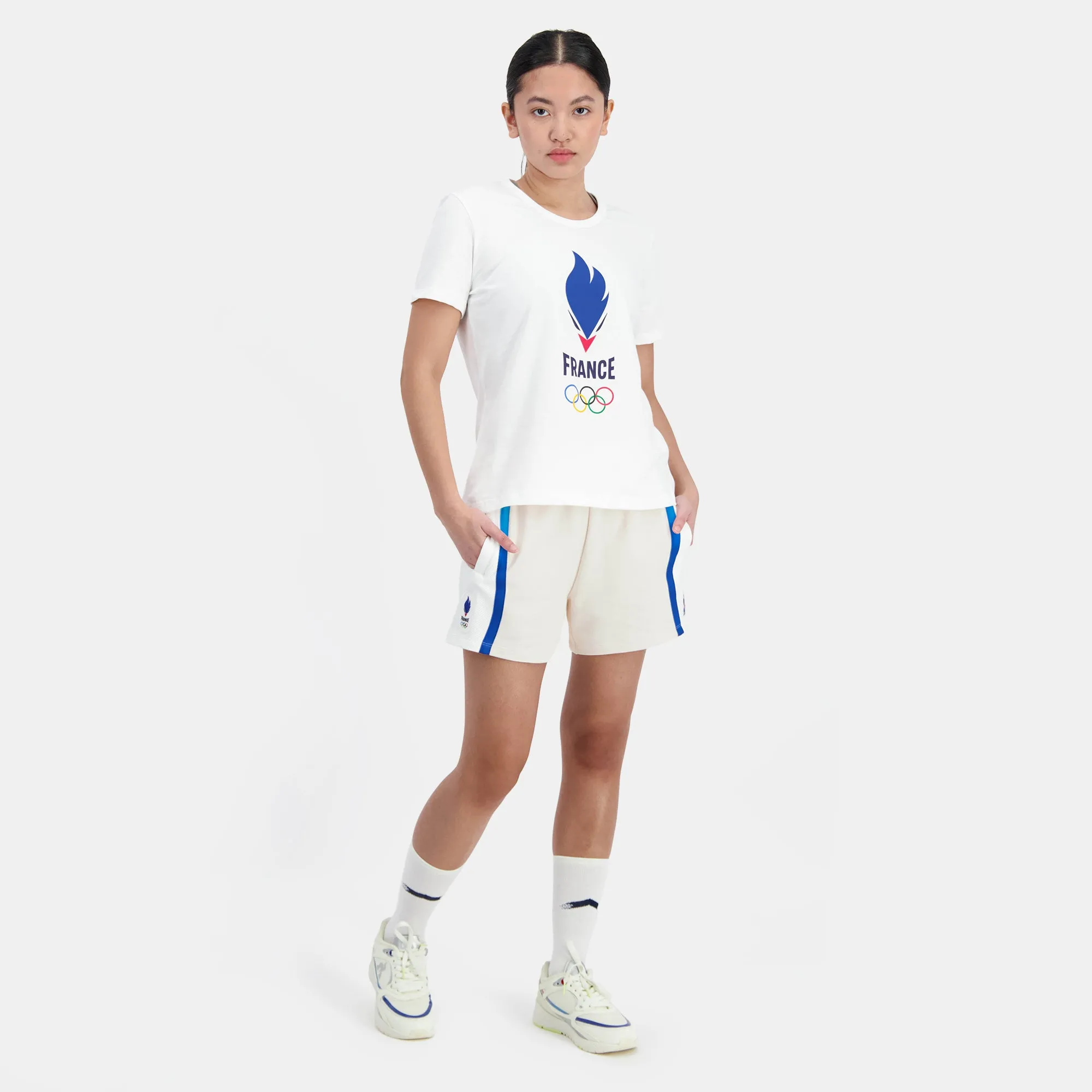 2410064-EFRO 24 Tee SS N°5 W new optical white | T-shirt Équipe de France Femme sold by Le Coq Sportif product image thumbnail 5