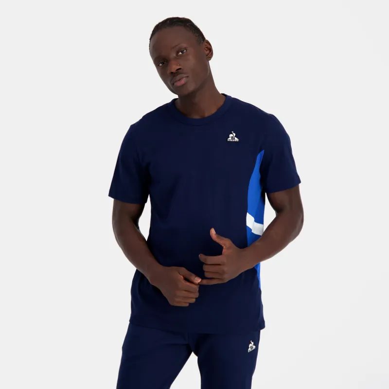 2410211-SAISON 1 Tee SS N°1 M bleu nuit | T-shirt Unisexe sold by Le Coq Sportif