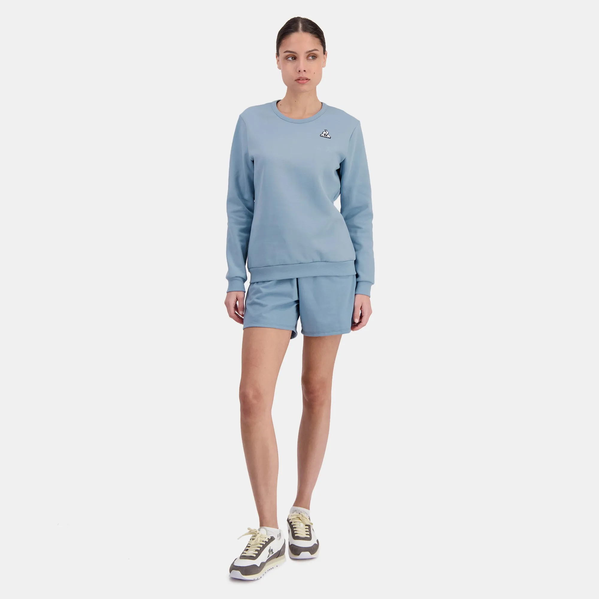 2422048-ESS Crew Sweat N°1 W faded denim | Sweat col rond Femme sold by Le Coq Sportif product image thumbnail 5