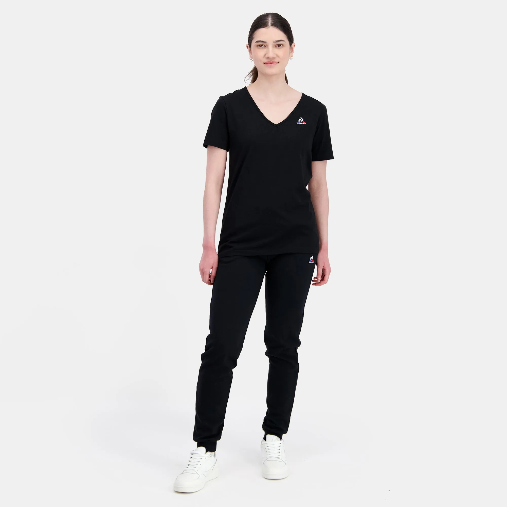 2220568-ESS Tee SS Col V N°1 W black | T-shirt Femme sold by Le Coq Sportif product image thumbnail 5