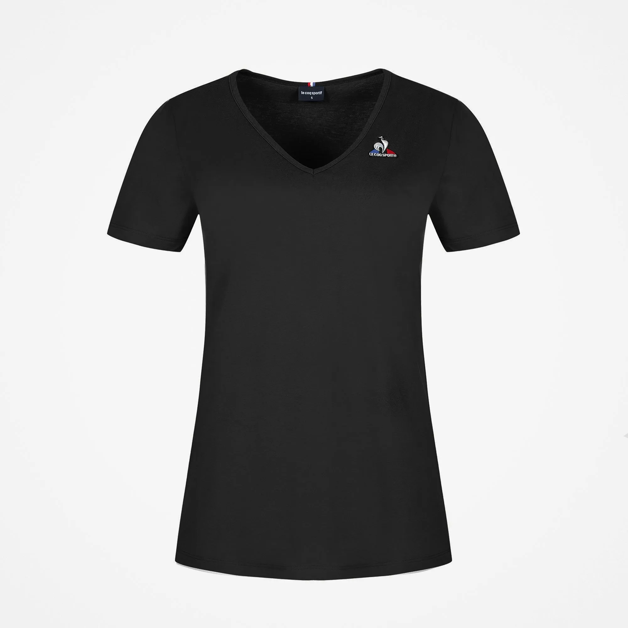 2220568-ESS Tee SS Col V N°1 W black | T-shirt Femme sold by Le Coq Sportif product image thumbnail 2