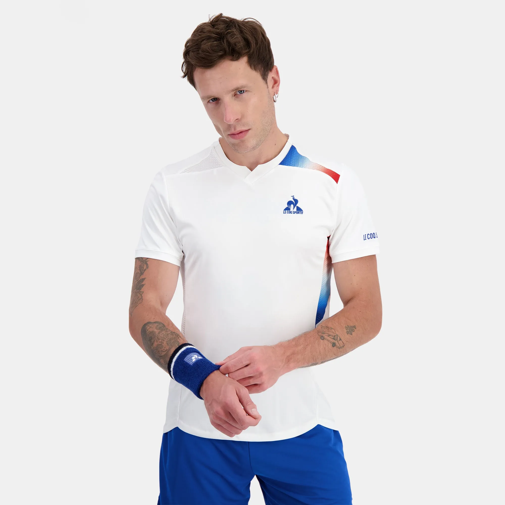2410517-TENNIS PRO Tee SS 24 N°1 M new optical w | T-shirt Homme sold by Le Coq Sportif