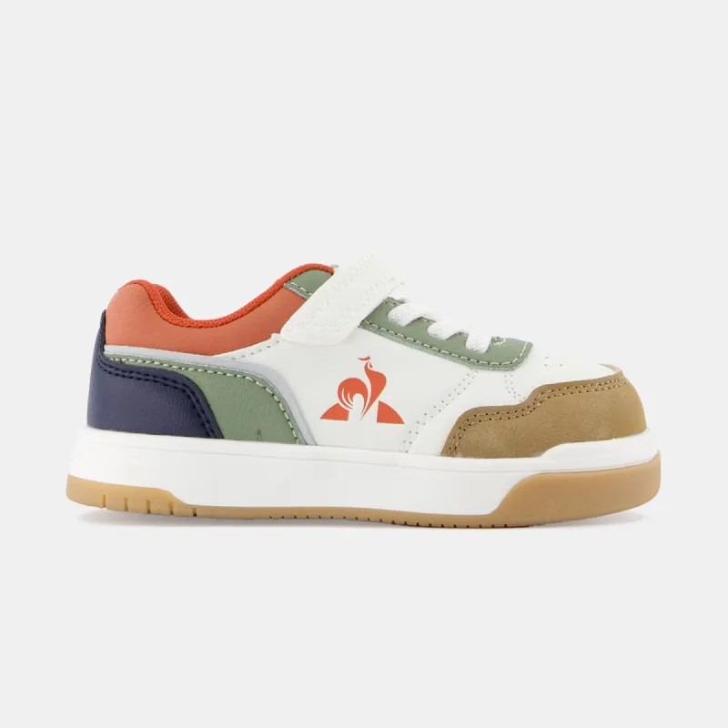 2422712-LCS COURT BREAKER INF optical white/oran | Chaussures multicolores COURT BREAKER bébé sold by Le Coq Sportif