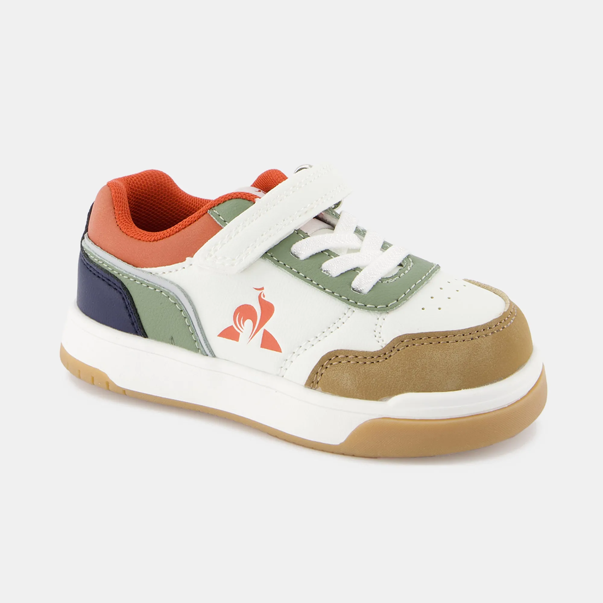 2422712-LCS COURT BREAKER INF optical white/oran | Chaussures multicolores COURT BREAKER bébé sold by Le Coq Sportif product image thumbnail 2