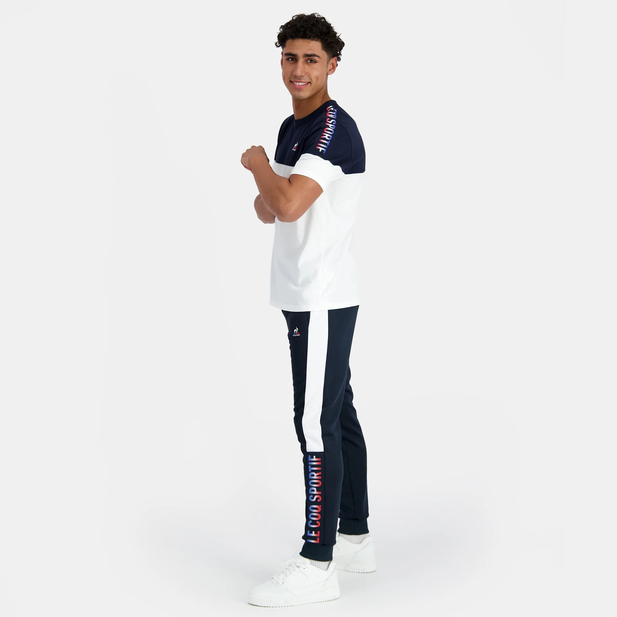 2410203-TRI Tee SS N°2 M new optical white/bleu | T-shirt Unisexe sold by Le Coq Sportif product image thumbnail 5